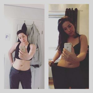 Lenas Sanguinum Erfahrungsbericht - Teil 11 - "Oopsie Tacos" 4 Sanguinum: Lena im Sportoutfit, vorher und nachher