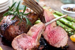 Lammfilet mit Rosmarin und Knoblauchtomaten 6 Sanguinum Abnehm-Rezept Lammfilet mit Rosmarin
