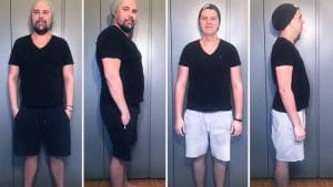 Pierre und Remus wollen gemeinsam abnehmen 1 Die neuen Sanguinum Abnehmblogger Pierre und Remus, hier in der "Vorher" Aufnahme