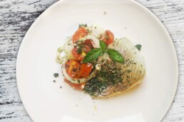 Fischfilet mit Cherrytomaten aus dem Ofen 3 Sanguinum Rezept: Fischfilet mit Cherrytomaten aus dem Ofen