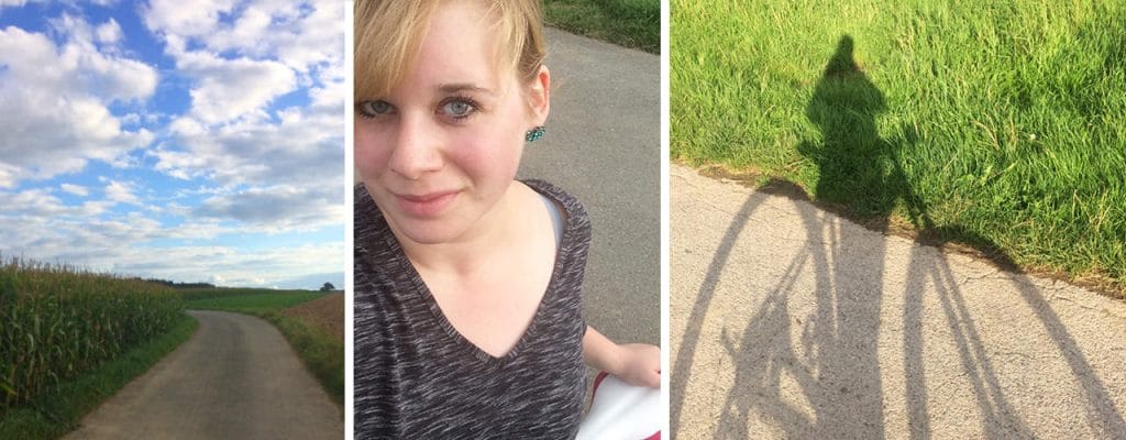 Luisa: 30 Kilo abgenommen 2 Abnehmbloggerin Luisa bewegt sich viel an der frischen Luft, besonders gerne mit dem Rad!