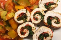 Gefüllte Putenröllchen 4 Gefüllte Putenröllchen