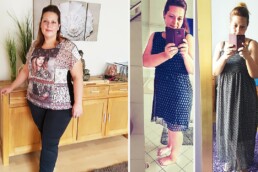 Vorher-Nachher-Bild der Abnehmbloggerin Kathrin