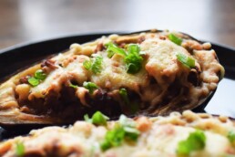 Gefüllte Auberginen 3 Gefüllte Aubergine