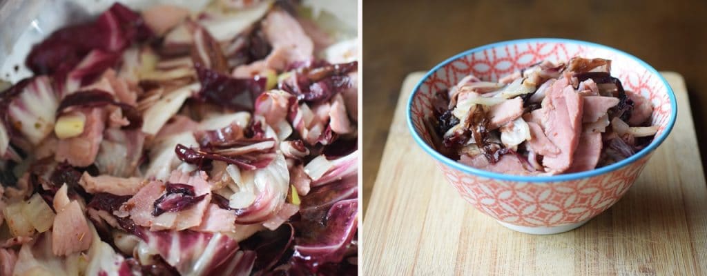 Radicchio-Schinken-Pfanne 3 Radicchio-Schinken-Pfanne