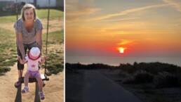 sanguinum_stoffwechselkur_tagebuch-sandra_abnehmen_07 1 Frau mit Kind sonnenuntergang